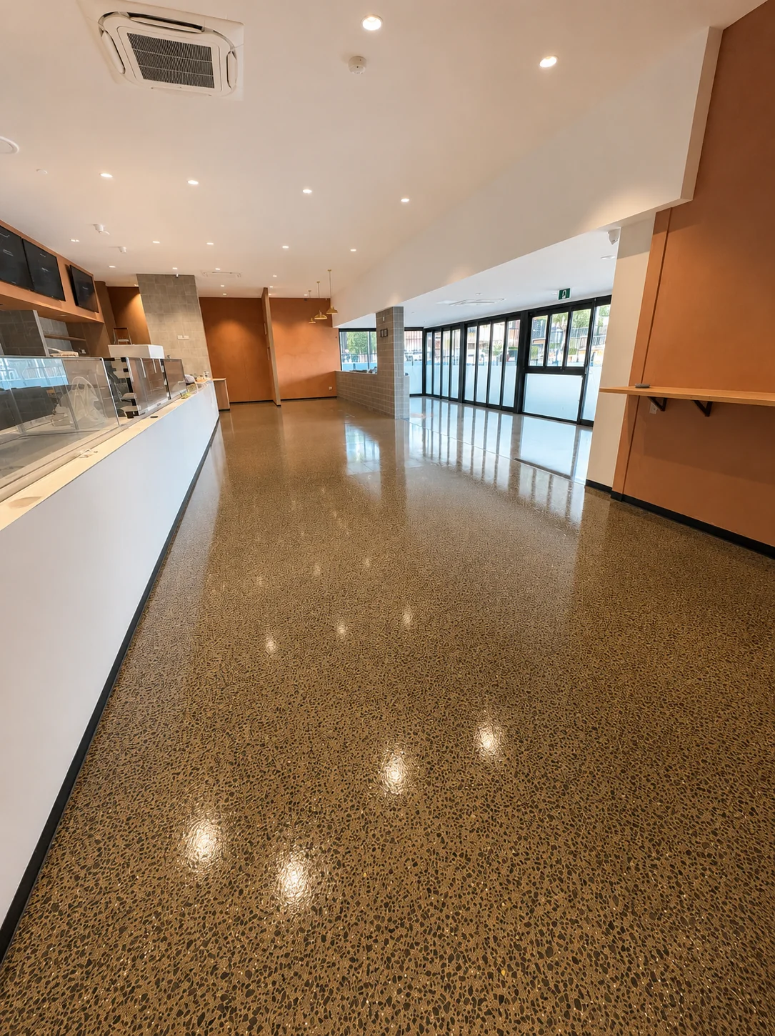 Commercial polished concrete